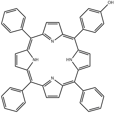 5-(4-HYDROXYPHENYL)-10,15,20-TRIPHENYLPORPHYRIN 化学構造式