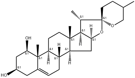 (25RS)鲁斯可皂苷元, 874485-32-2, 结构式