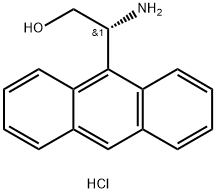 (R)-2-氨基-2-(蒽-9-基)乙醇盐酸盐 结构式