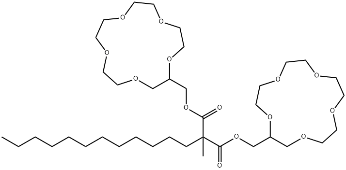 Bis-[(15-crown-5)-methyl-2-dodecyl-2-methylmalonate 结构式