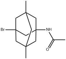1-bromo-3-acetylamino-5,7-dimethyl adamantane Struktur