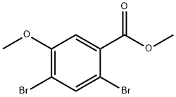 2,4-二溴-5-甲氧基苯甲酸甲酯 结构式