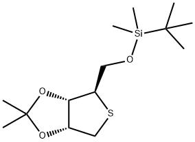 D-Ribitol, 1,4-dideoxy-5-O-[(1,1-dimethylethyl)dimethylsilyl]-1,4-epithio-2,3-O-(1-methylethylidene)- Structure