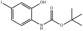 (2-羟基-4-碘苯基)氨基甲酸叔丁酯 结构式