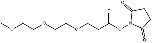 m-PEG3-NHS ester 化学構造式