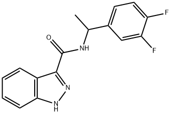 1H-Indazole-3-carboxamide, N-[1-(3,4-difluorophenyl)ethyl]- Structure