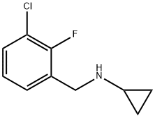 Benzenemethanamine, 3-chloro-N-cyclopropyl-2-fluoro- Struktur