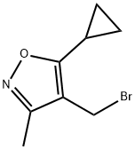 Isoxazole, 4-(bromomethyl)-5-cyclopropyl-3-methyl- Struktur