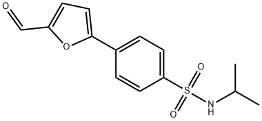 Benzenesulfonamide, 4-(5-formyl-2-furanyl)-N-(1-methylethyl)- 结构式