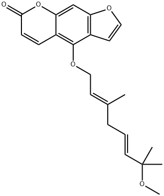 7H-Furo[3,2-g][1]benzopyran-7-one, 4-[(7-methoxy-3,7-dimethyl-2,5-octadienyl)oxy]-, (E,E)- (9CI)