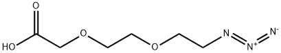 叠氮-二聚乙二醇-乙酸,882518-90-3,结构式