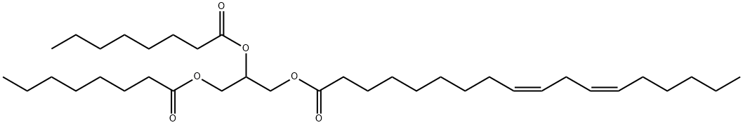 1,2-Dioctanoyl-3-Linoleoyl-rac-glycerol Structure