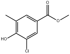 3-氯-4-羟基-5-甲基苯甲酸甲酯, 883241-62-1, 结构式