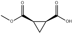 (1R,2S)-2-methoxycarbonylcyclopropane-1-carboxylic acid, 88335-86-8, 结构式