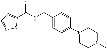5-Isoxazolecarboxamide, N-[[4-(4-methyl-1-piperazinyl)phenyl]methyl]- Structure