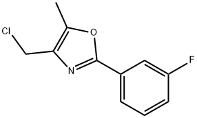 4-(クロロメチル)-2-(3-フルオロフェニル)-5-メチル-1,3-オキサゾール 化学構造式