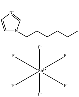 1-己基-3-甲基咪唑六氟锑酸盐, 884659-95-4, 结构式