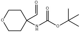1,1-Dimethylethyl Ester (4-Formyltetrahydro-2H-pyran-4-yl)-carbamic Acid Struktur