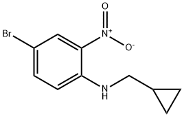 Benzenamine, 4-bromo-N-(cyclopropylmethyl)-2-nitro- 化学構造式