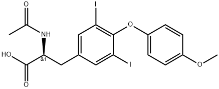 Levothyroxine Related Compound (2-Acetamido-3-(3,5-diiodo-4-(4-methoxyphenoxy)phenyl) Propanoic Acid) Structure