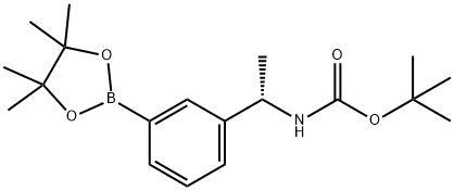 叔丁基(S)-(1-(3-(4-(4,4,5,5-四甲基-1,3,2-二氧杂硼烷-2-基)苯基)乙基)氨基甲酸酯, 887254-65-1, 结构式