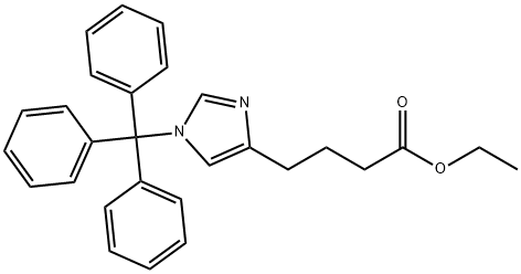 4-(1-三苯甲基-1H-咪唑-4-基)丁酸乙酯, 887276-82-6, 结构式