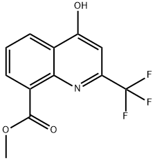4-羟基-2-(三氟甲基)喹啉-8-羧酸甲酯 结构式