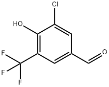Benzaldehyde, 3-chloro-4-hydroxy-5-(trifluoromethyl)-, 887574-73-4, 结构式