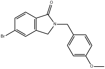 1H-Isoindol-1-one, 5-bromo-2,3-dihydro-2-[(4-methoxyphenyl)methyl]- Struktur