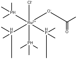 四(三甲基膦)氯化钌(II)乙酸酯, 88968-54-1, 结构式