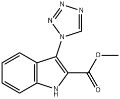 3-(1H-四唑-1-基)-1H-吲哚-2-羧酸甲酯, 890092-21-4, 结构式