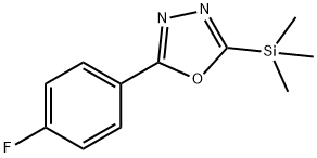 1,3,4-Oxadiazole, 2-(4-fluorophenyl)-5-(trimethylsilyl)- 化学構造式