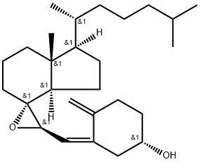 (S,Z)-3-(((((1R,3AR,3'R,4R,7AR)-7A-甲基-1-((R)-6-甲基庚基-2-基)八氢螺] [茚-4,2'-环氧乙烷] -3'-基)亚甲基)-4-亚甲基环己-1-醇,89231-90-3,结构式