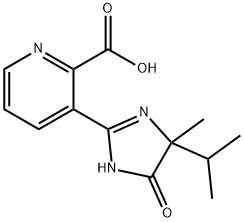 2-Pyridinecarboxylic acid, 3-[4,5-dihydro-4-methyl-4-(1-methylethyl)-5-oxo-1H-imidazol-2-yl]- 结构式