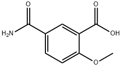 5-氨基甲酰基-2-甲氧基苯甲酸,89366-41-6,结构式