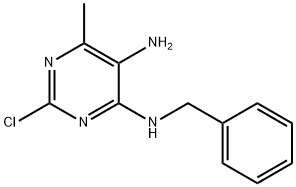 N*4*-Benzyl-2-chloro-6-methyl-pyrimidine-4,5-diamine,893728-93-3,结构式