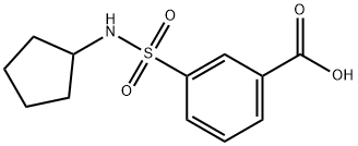 3-(cyclopentylsulfamoyl)benzoic acid 结构式