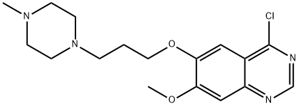 Quinazoline, 4-chloro-7-methoxy-6-[3-(4-methyl-1-piperazinyl)propoxy]- Structure