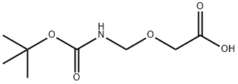 Acetic acid, 2-[[[(1,1-dimethylethoxy)carbonyl]amino]methoxy]- Structure