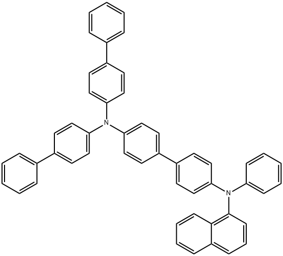 N4,N4-di(biphenyl-4-yl)-N4'-(naphthalen-1-yl)-N4'-phenyl-biphenyl-4,4'-diamine Structure