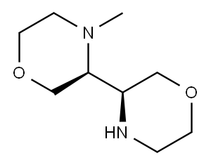 3,3'-Bimorpholine,4-methyl-,(3S,3'S)- Struktur