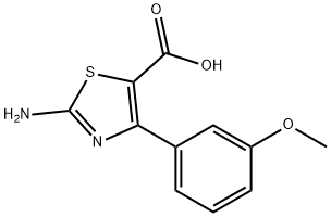 5-Thiazolecarboxylic acid, 2-amino-4-(3-methoxyphenyl)- 结构式