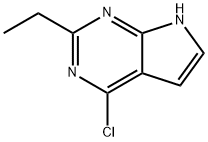 7H-Pyrrolo[2,3-d]pyrimidine, 4-chloro-2-ethyl- 结构式