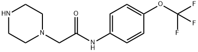 2-(哌嗪-1-基)-N-[4-(三氟甲氧基)苯基]乙酰胺 结构式