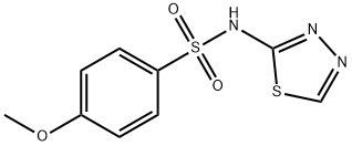 4-Methoxy-n-(1,3,4-thiadiazol-2-yl)benzene-1-sulfonamide 结构式