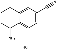 5-amino-5,6,7,8-tetrahydronaphthalene-2-carbonitrile hydrochloride Structure