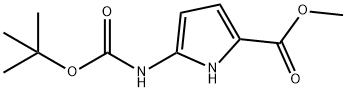 5-[(1,1-二甲基乙氧基)羰基]氨基]1H-吡咯-2-羧酸甲酯 结构式