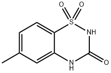 6-Methyl-2H-benzo[e][1,2,4]thiadiazin-3(4H)-one 1,1-dioxide, 90370-46-0, 结构式