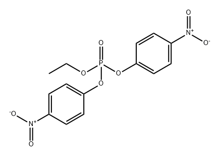 Ethyl bis(p-nitrophenol) phosphate Structure