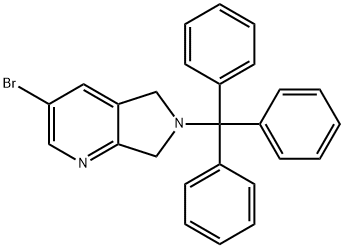5H-Pyrrolo[3,4-b]pyridine, 3-bromo-6,7-dihydro-6-(triphenylmethyl)- Struktur
